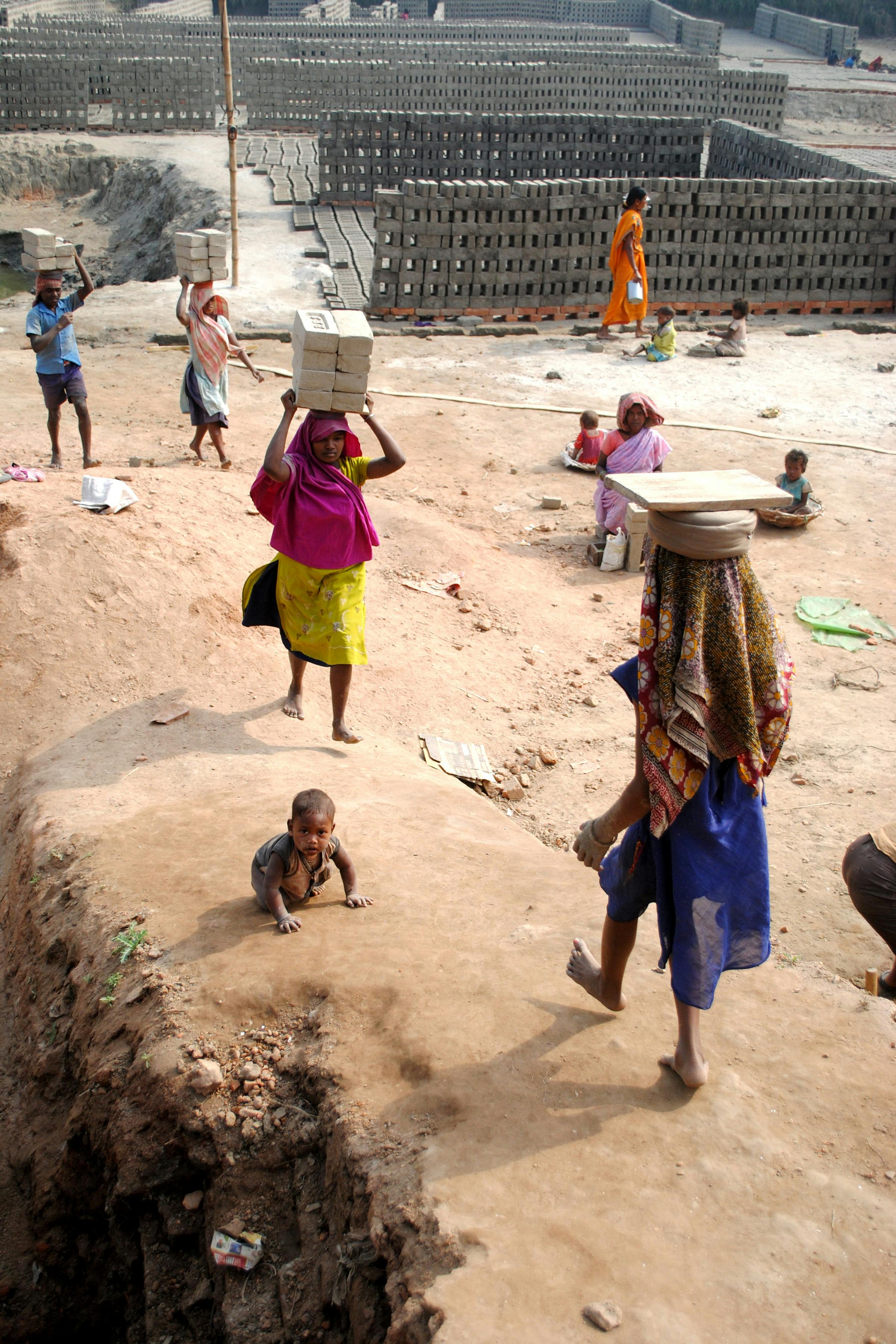 Workers building